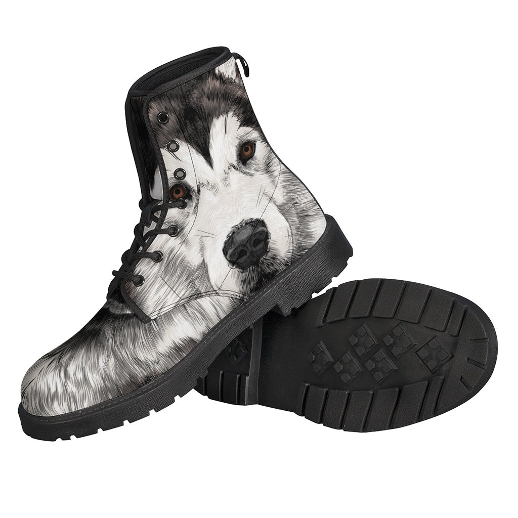Hand Drawn Alaskan Malamute Print Backpack