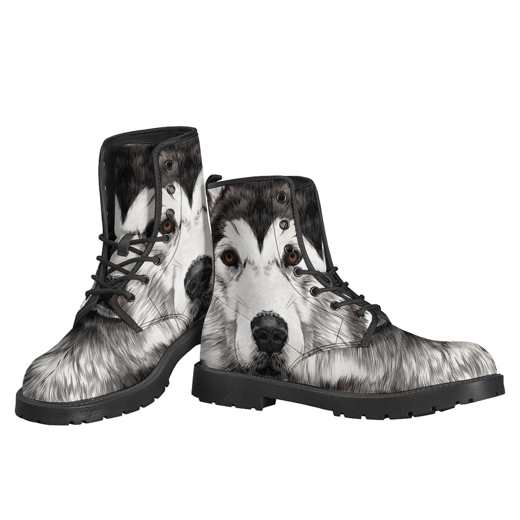 Hand Drawn Alaskan Malamute Print Backpack