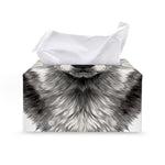 Hand Drawn Alaskan Malamute Print Leather Tissue Box Cover