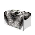 Hand Drawn Alaskan Malamute Print Leather Tissue Box Cover