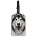 Hand Drawn Alaskan Malamute Print Luggage Tag