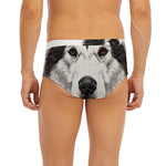 Hand Drawn Alaskan Malamute Print Men's Briefs