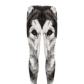 Hand Drawn Alaskan Malamute Print Men's Leggings