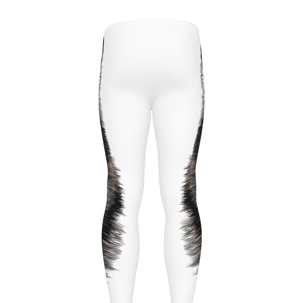Hand Drawn Alaskan Malamute Print Men's leggings