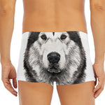 Hand Drawn Alaskan Malamute Print Men's Short Boxer Briefs