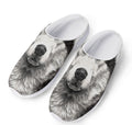 Hand Drawn Alaskan Malamute Print Mesh Casual Shoes