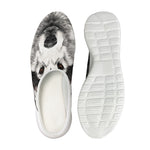 Hand Drawn Alaskan Malamute Print Mesh Casual Shoes