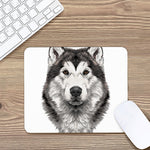 Hand Drawn Alaskan Malamute Print Mouse Pad