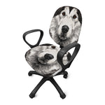Hand Drawn Alaskan Malamute Print Office Chair Cover