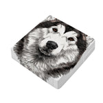 Hand Drawn Alaskan Malamute Print Outdoor Seat Cushion Cover