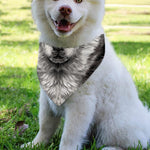 Hand Drawn Alaskan Malamute Print Over The Collar Dog Bandana