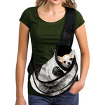 Hand Drawn Alaskan Malamute Print Pet Sling Carrier