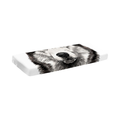 Hand Drawn Alaskan Malamute Print Piano Keyboard Cover