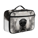 Hand Drawn Alaskan Malamute Print Portable Lunch Bag