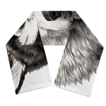 Hand Drawn Alaskan Malamute Print Scarf