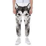 Hand Drawn Alaskan Malamute Print Scuba Joggers