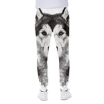 Hand Drawn Alaskan Malamute Print Scuba Joggers
