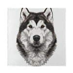 Hand Drawn Alaskan Malamute Print Silk Bandana