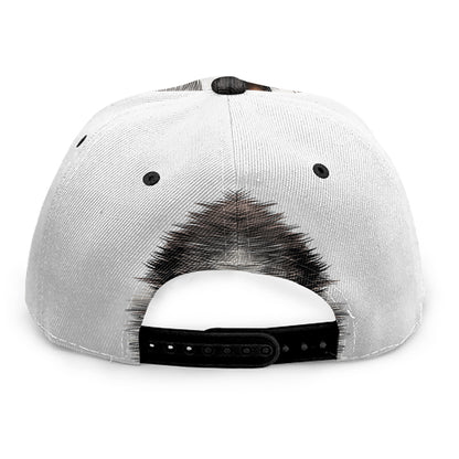 Hand Drawn Alaskan Malamute Print Snapback Cap