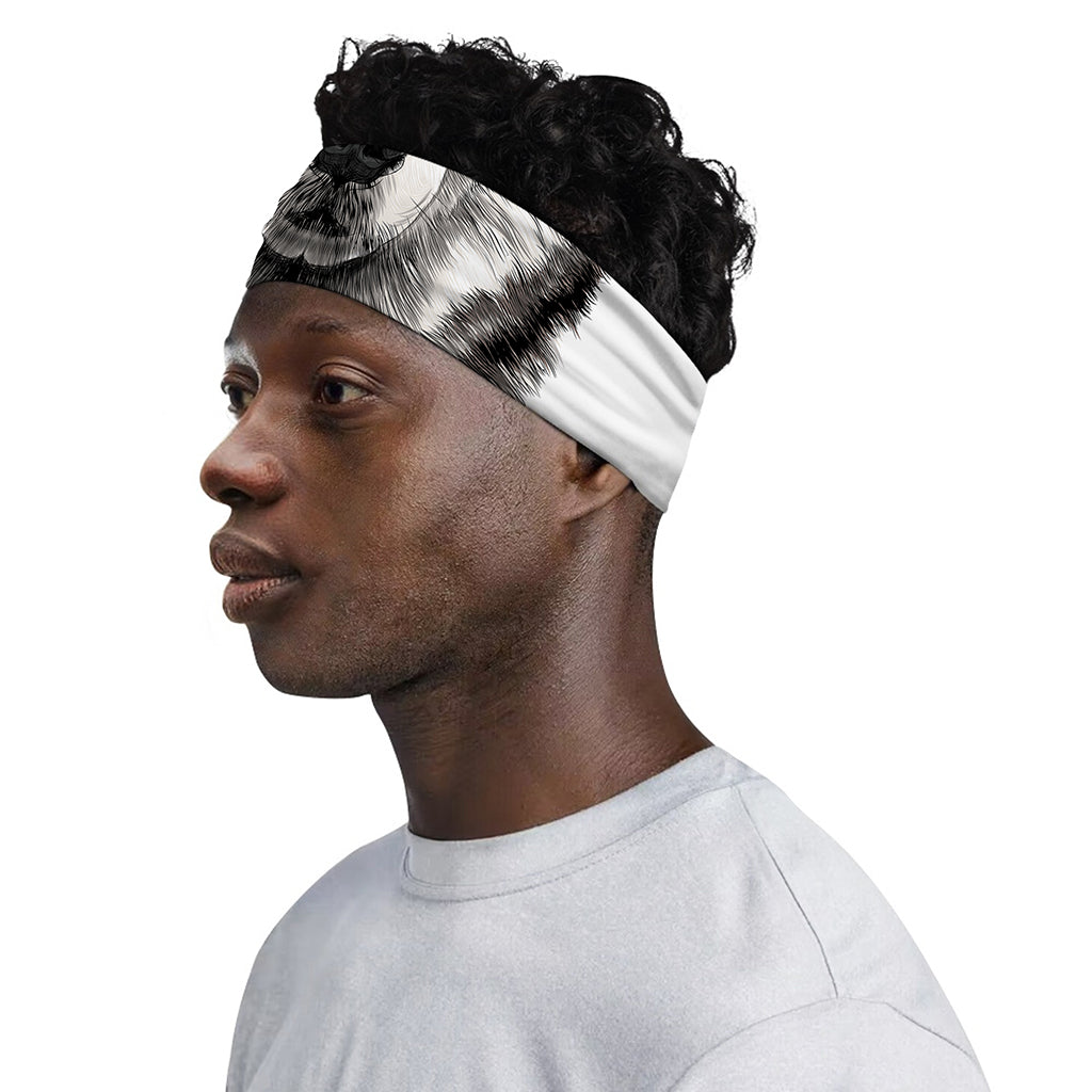Hand Drawn Alaskan Malamute Print Sports Headband