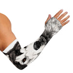 Hand Drawn Alaskan Malamute Print Sun Protection Arm Sleeves