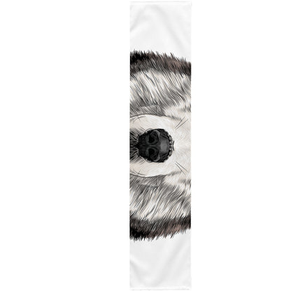 Hand Drawn Alaskan Malamute Print Table Runner