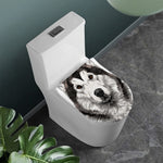 Hand Drawn Alaskan Malamute Print Toilet Lid Cover