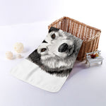 Hand Drawn Alaskan Malamute Print Towel