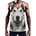 Hand Drawn Alaskan Malamute Print Training Tank Top