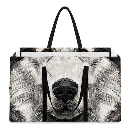Hand Drawn Alaskan Malamute Print Utility Tote Bag