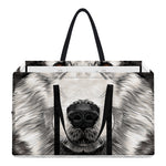 Hand Drawn Alaskan Malamute Print Utility Tote Bag