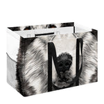 Hand Drawn Alaskan Malamute Print Utility Tote Bag