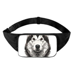 Hand Drawn Alaskan Malamute Print Waist Bag