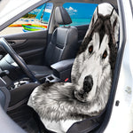 Hand Drawn Alaskan Malamute Print Waterproof Car Seat Cover