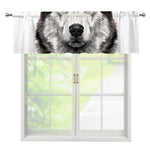 Hand Drawn Alaskan Malamute Print Window Valance