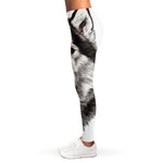 Hand Drawn Alaskan Malamute Print Women's Leggings