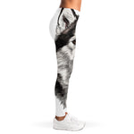 Hand Drawn Alaskan Malamute Print Women's Leggings
