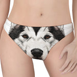 Hand Drawn Alaskan Malamute Print Women's Thong