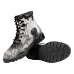 Hand Drawn Alaskan Malamute Print Work Boots