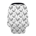Hand Drawn Chicken Pattern Print Baby Seat Cover