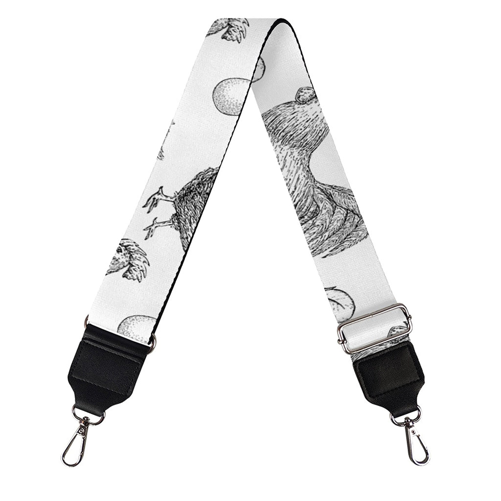 Hand Drawn Chicken Pattern Print Bag Strap