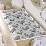 Hand Drawn Chicken Pattern Print Changing Pad Cover