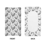 Hand Drawn Chicken Pattern Print Changing Pad Cover