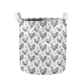 Hand Drawn Chicken Pattern Print Collapsible Laundry Basket