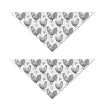 Hand Drawn Chicken Pattern Print Dog Bandana