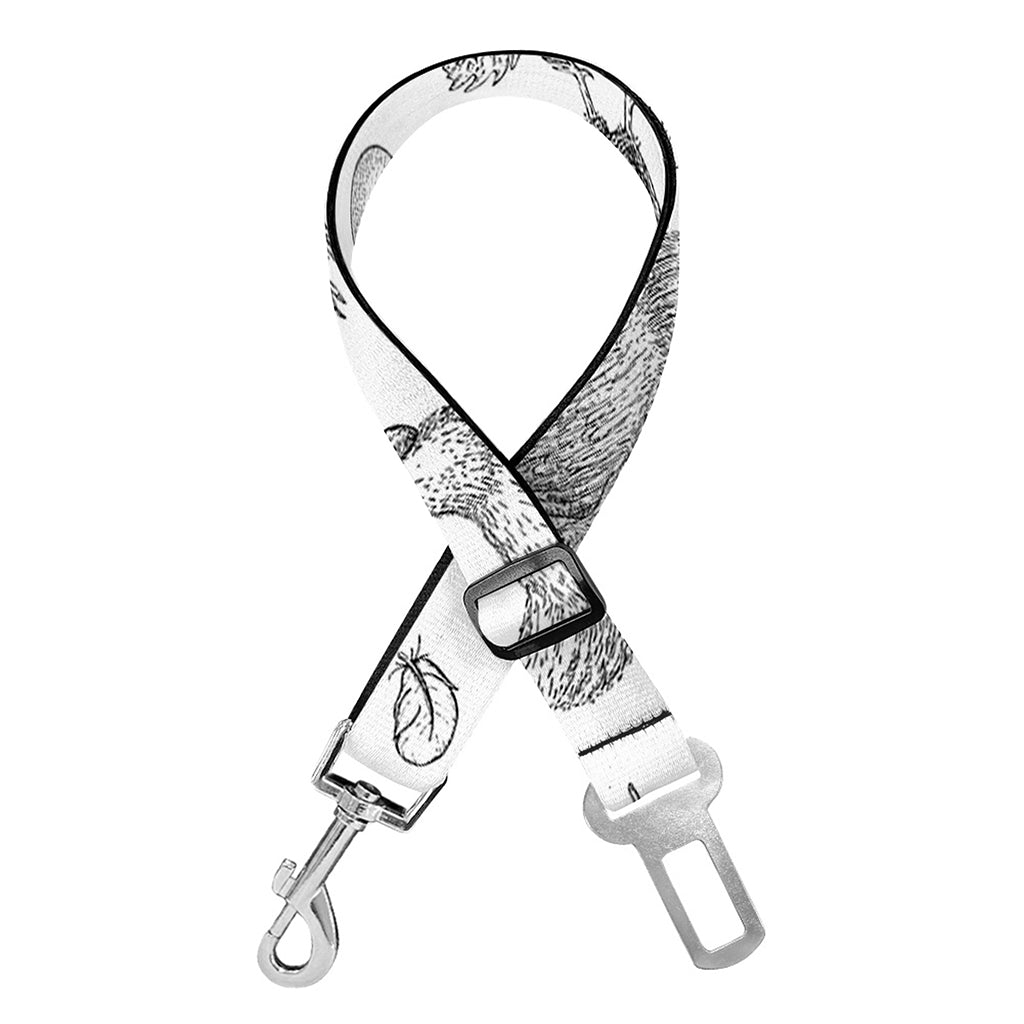 Hand Drawn Chicken Pattern Print Dog Seat Belt