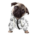 Hand Drawn Chicken Pattern Print Dog Zip Up Hoodie