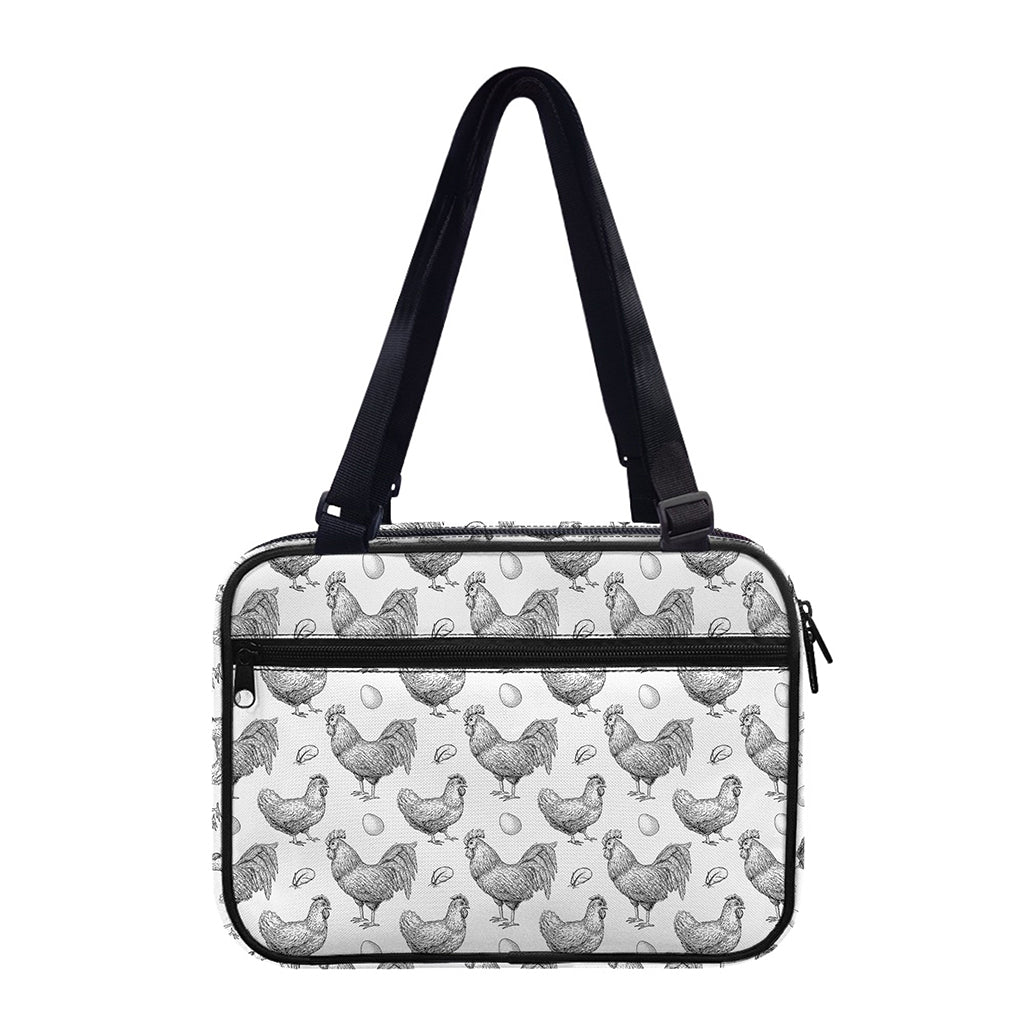 Hand Drawn Chicken Pattern Print Double Strap Bible Bag