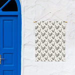 Hand Drawn Chicken Pattern Print Garden Flag