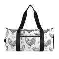 Hand Drawn Chicken Pattern Print Gym Bag